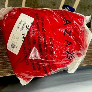 Red azazie bridesmaid dress! Never worn